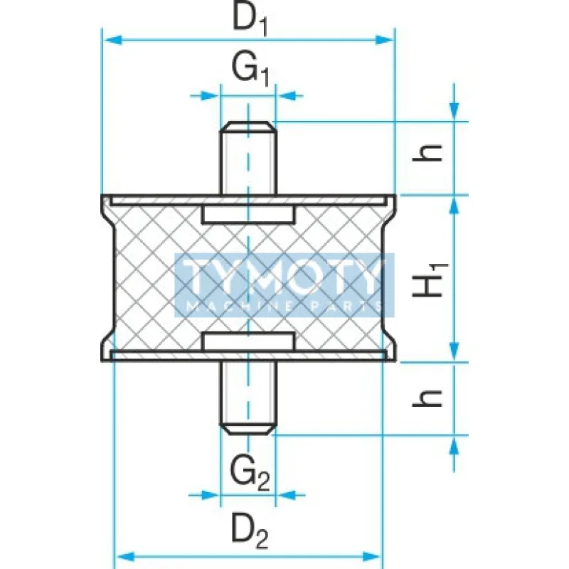 Silentblok SP1 - 75x70/40 M12x37/M12x37