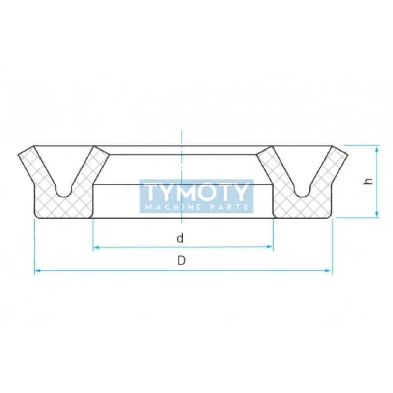 Manžeta N25 AU90 14x22x4 ČSN 029269.3 Rubena