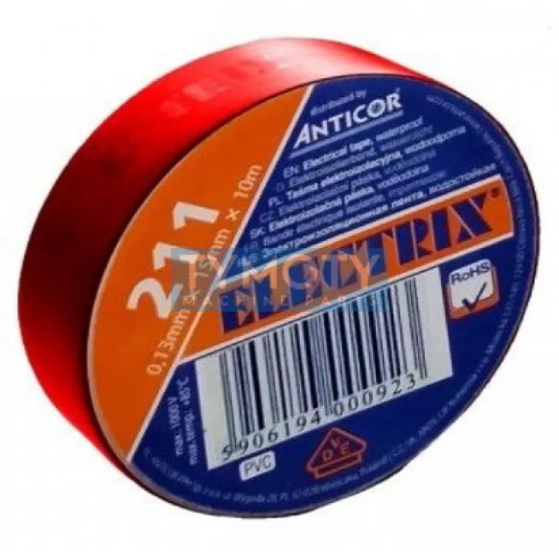 Páska izolačná PVC 0,13x15x10-červená