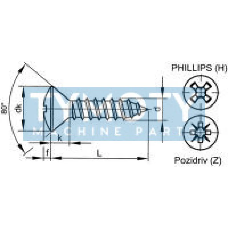 Skrutka samorezná čoč.phillips DIN 7983C 4,2x32 pozink