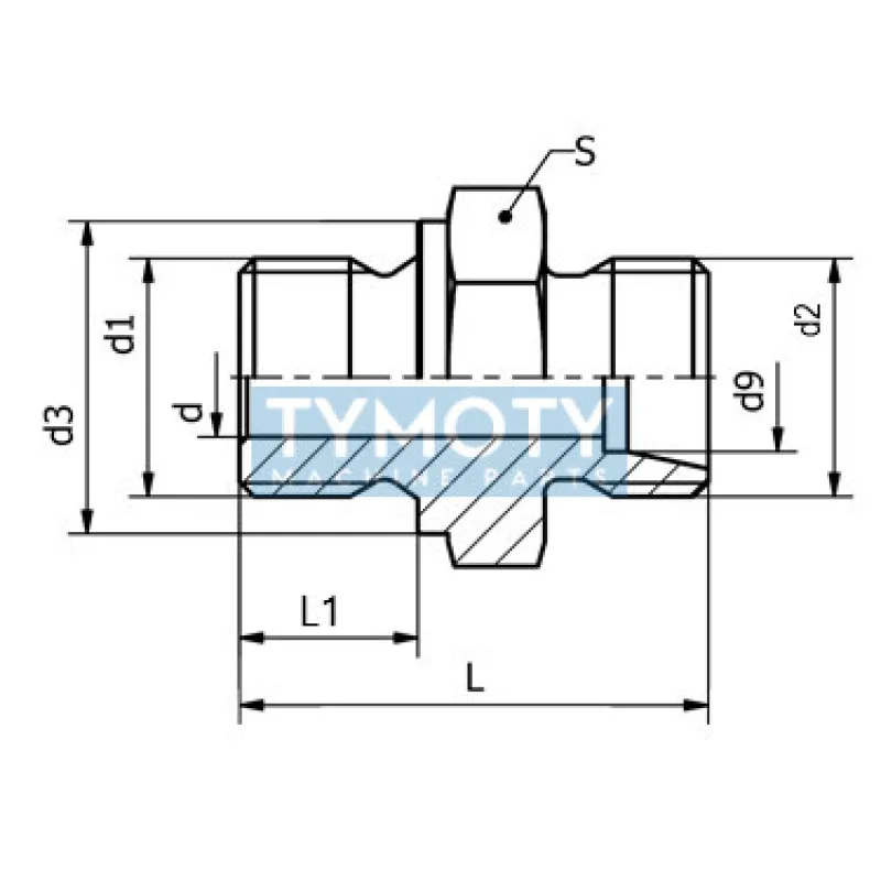 Hrdlo priame PHAR2 6LR G1/8"/M12x1,5 tvar A, tesnené kovovým krúžkom