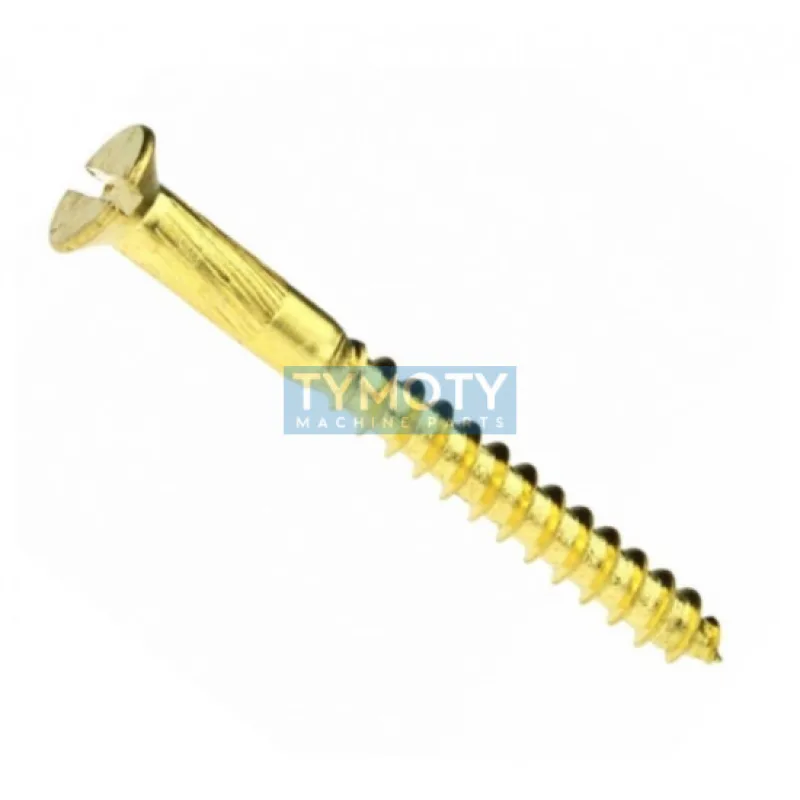 Vrut do dreva, zápustná hlava s drážkou DIN 97 6 x 30 mosadz