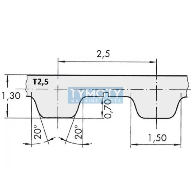 Remeň ozubený T2,5 380 12 optibelt Alpha Torque