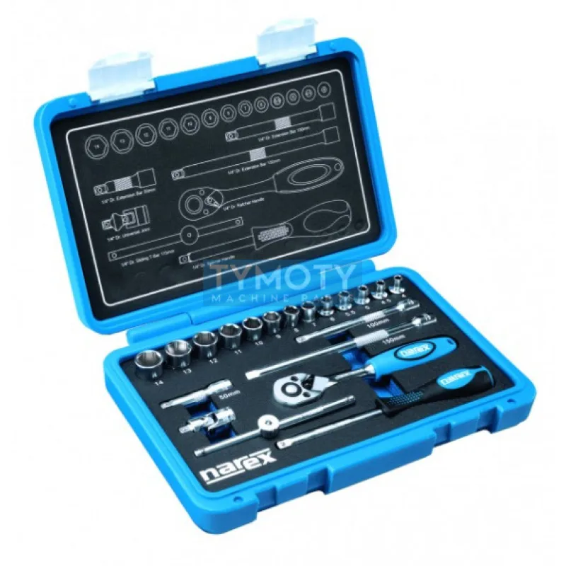 Súprava hlavíc a ovládačov 1/4", NAREX-SADA, 20-dielna, 1/4"