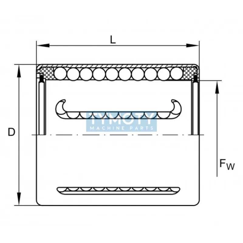 INA KH 40-PP lineárne guľkové ložisko