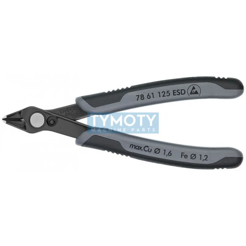 KNIPEX 78 61 125ESD Electronic Super Knips® ESD Kliešte, čepele 64 HRC, viacsl. návleky, pancierované