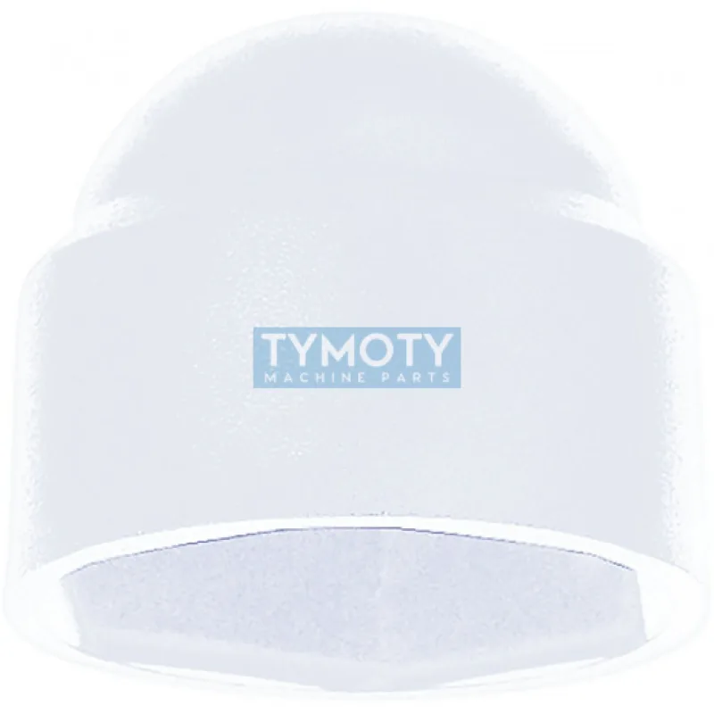 Krytka klobúková pre šesťhran M5 PVC biela s=8 mm