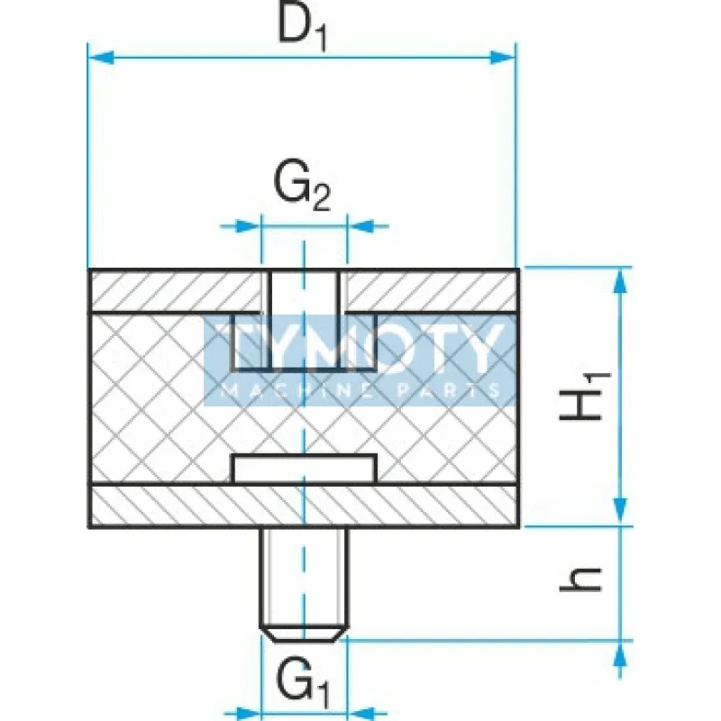 Silentblok typ 2 - 20x15 M6x12