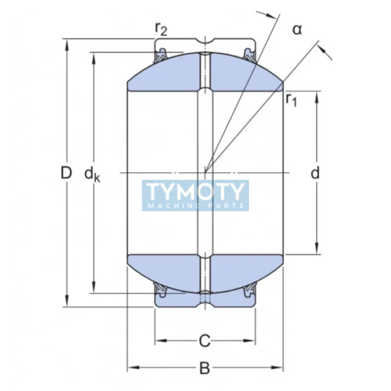 SKF GEH 45 ES-2RS kĺbové ložisko oceľ/oceľ