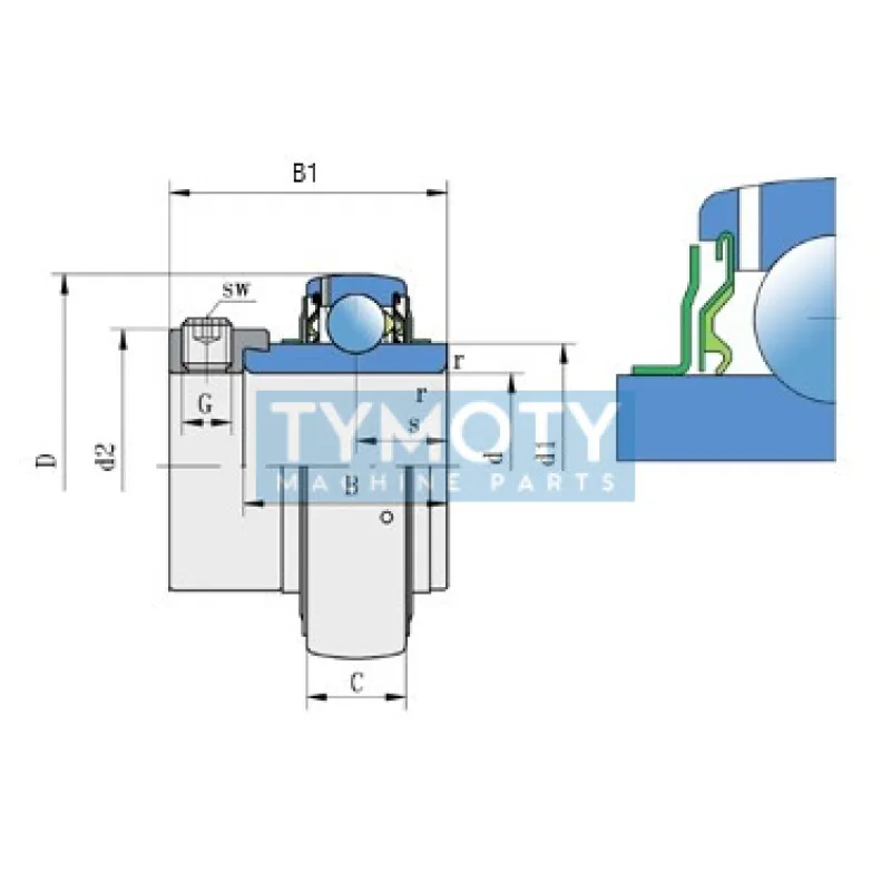 FKL LY 204-2F upínacie ložisko
