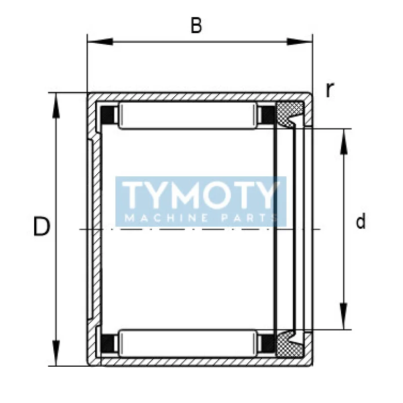 INA BK 2518-RS-L271 ihlové ložisko s lisovaným puzdrom