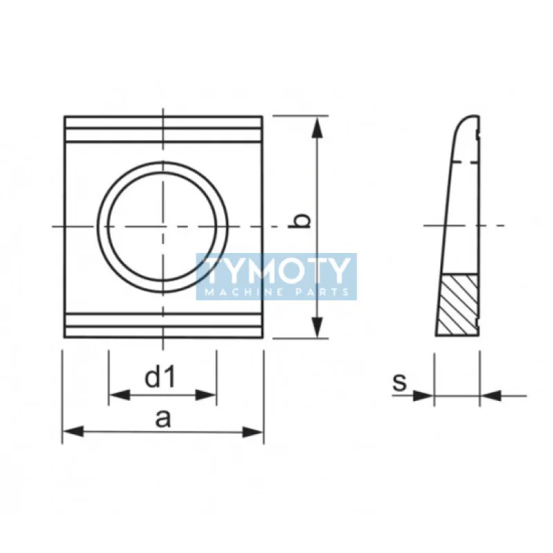 Podložka klinová pre U profily DIN 434 M10 / 11,0 žiarový zinok