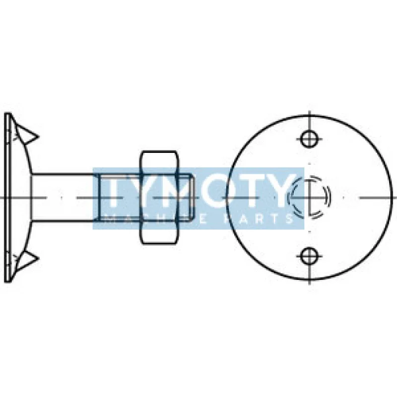 Skrutka korčeková s maticou a podl. DIN 15237 M8x30 pozink