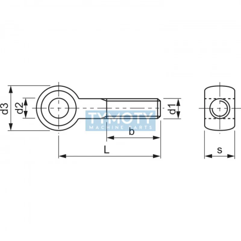 Skrutka s okom DIN 444B M16x160 nerez A4