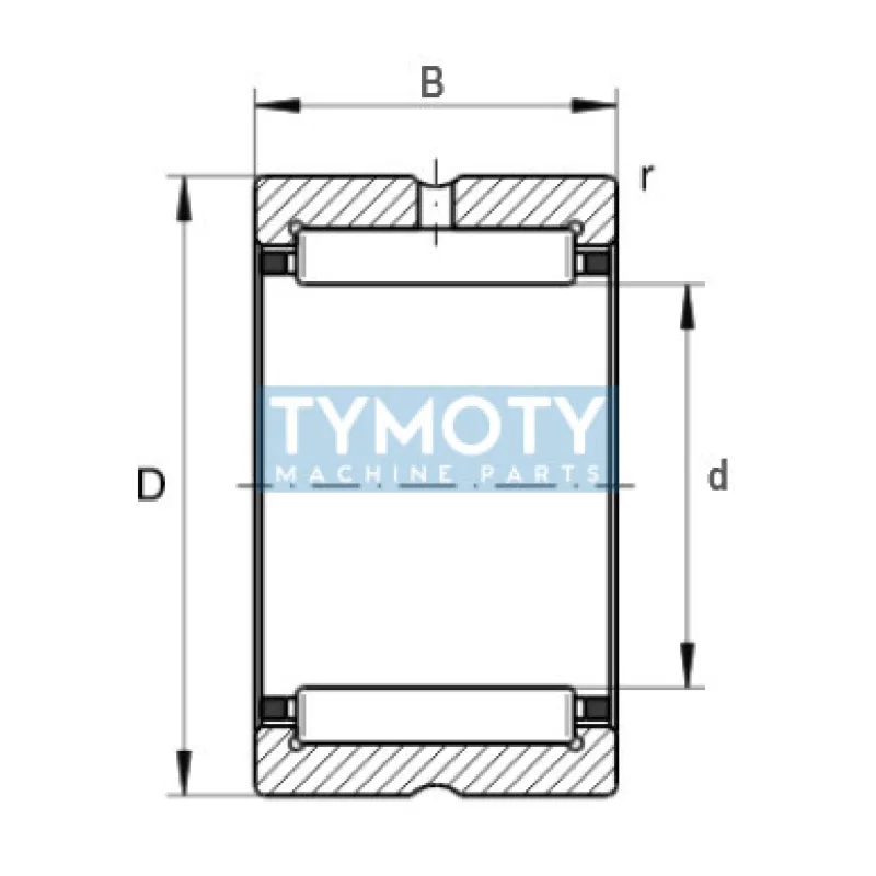 INA NKS 28-XL ihlové ložisko bez vnútorného krúžku