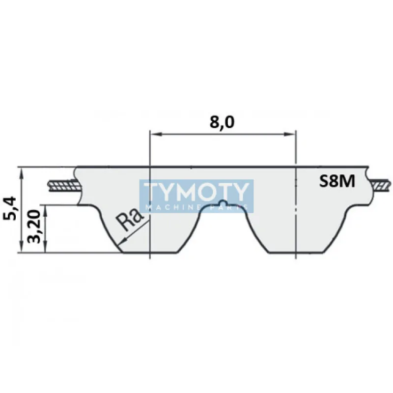Remeň ozubený 2392 S8M 500 optibelt STD