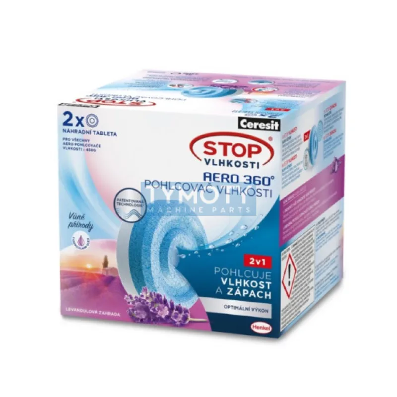 Ceresit Stop Vlhkosti AERO 360 ° náhradné tablety 3v1 levanduľa 2x450g
