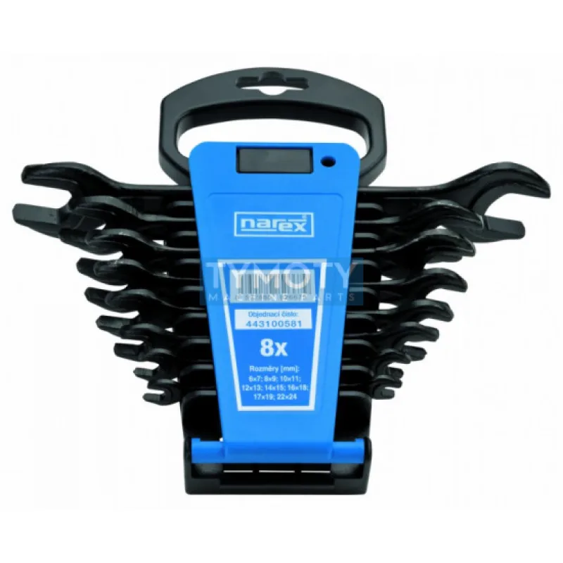 Súprava obojstr.kľúčov v plast.držiaku DIN 895 - NAREX, 230895.508-NAREX, 8-dielna /6-24/