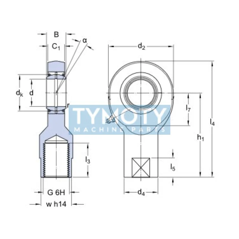 SKF SI 30 ES-2RS kĺbová hlavica