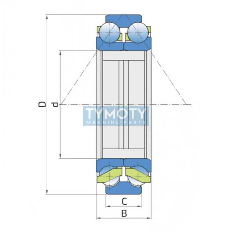 FKL BW1-457523 dvojradové guľkové ložisko s kosouhlým stykom
