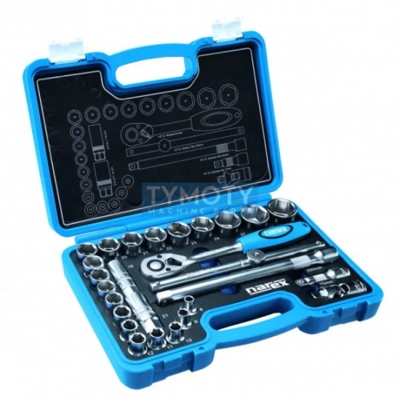 Sada hlavíc a ovládačov 1/2", NAREX-SADA, 27-dielna, 1/2"