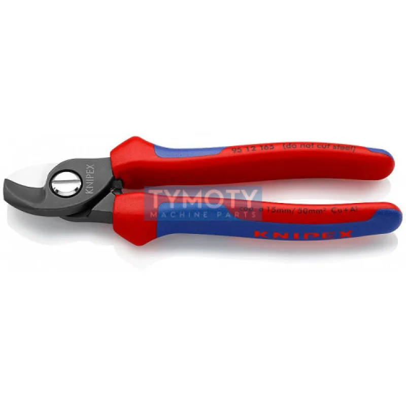 KNIPEX 95 12 165 Káblové nožnice 165 mm, viaczložkové návleky, brunýrované