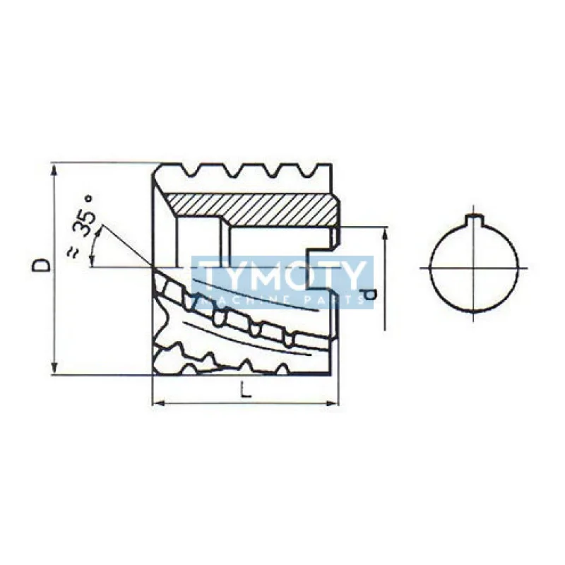 Fréza valcová čelná polohrubozubá, F622973, 40x32 mm