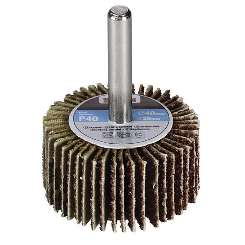 Lamelový kotúč KONNER FW402 40 mm, P040, na stopke, do vŕtačky