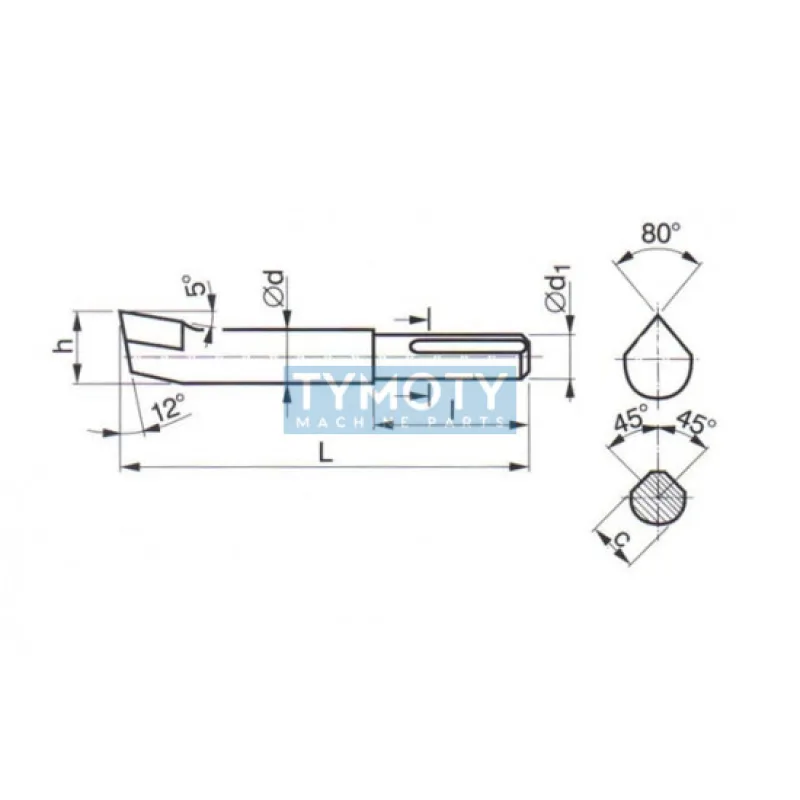 Obrážací nôž hrubovací, 223680, 32x280 mm