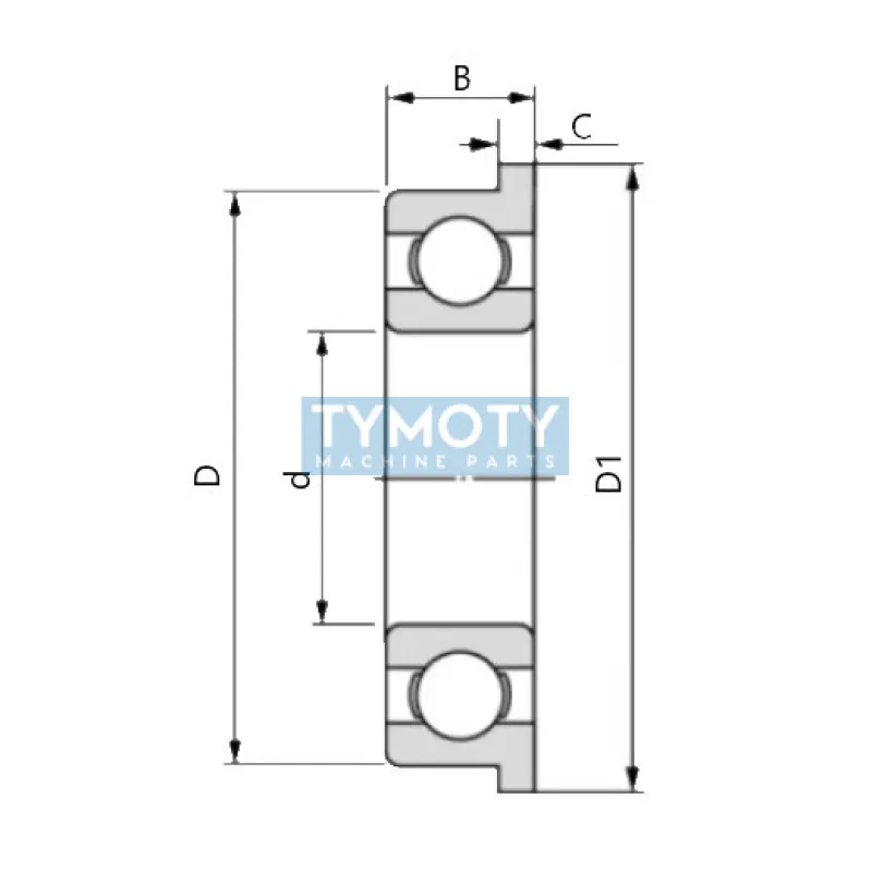 EZO S MF 84 nerezové guľkové ložisko s prírubou