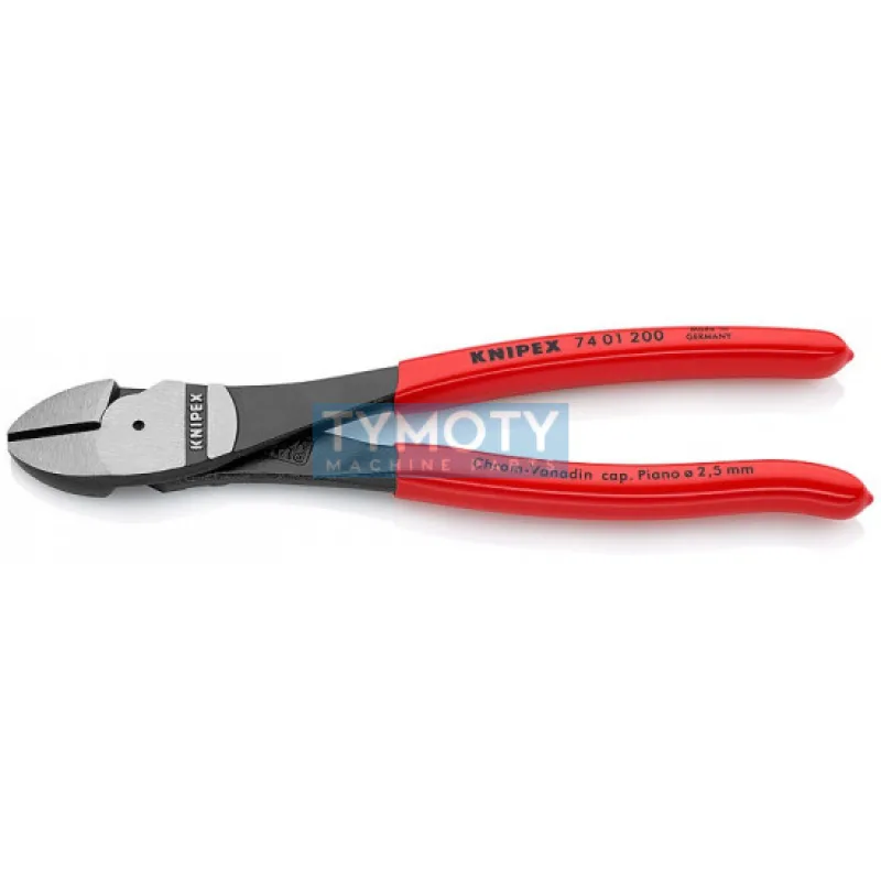 KNIPEX 74 01 200 Silové bočné štiepacie kliešte, plastové návleky, fosfátované na čierno 200 mm