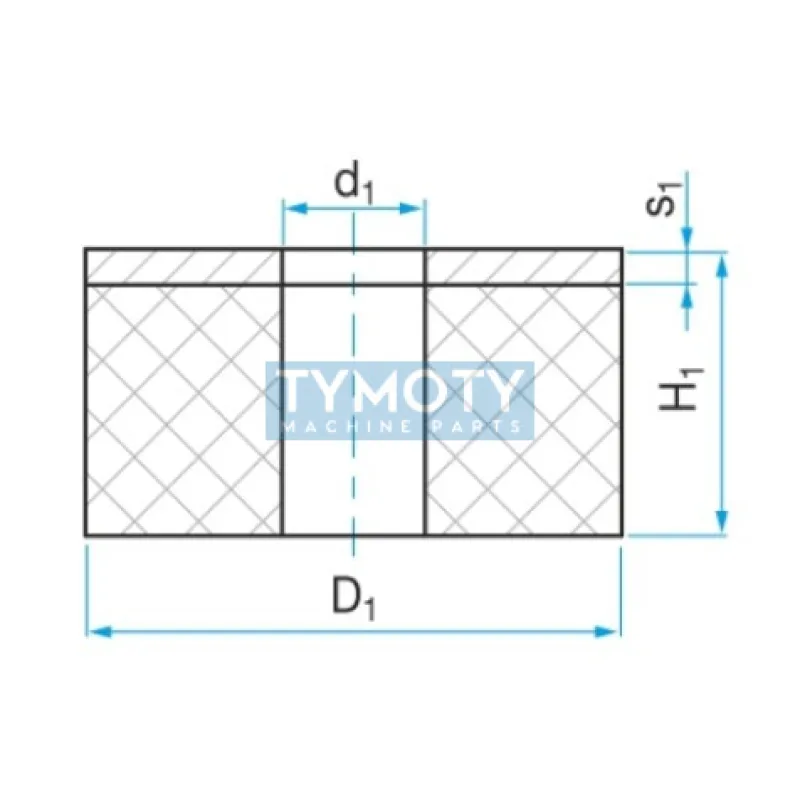 Silentblok - valcová pružina priechodný typ IS 40x13/20