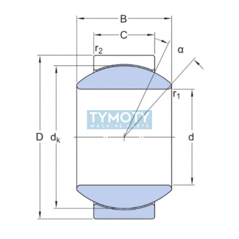 SKF GEH 20 C (GE 20 FW) bezúdržbové kĺbové ložisko ,oceľ/PTFE
