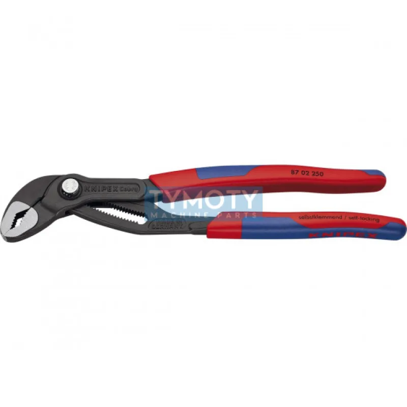 KNIPEX 87 02 250 Cobra® Kliešte na rúrky 50 mm a matice 46 mm, viaczložkové návleky, fosfát. na šedo