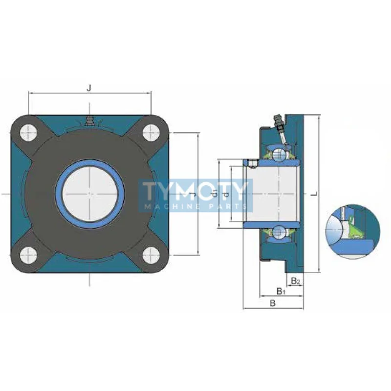 FKL LEFN 210 2PC s krytom ložisková jednotka