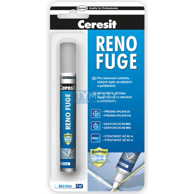 Ceresit Reno Fuge - 7 ml biely, na obnovenie vzhľadu škár