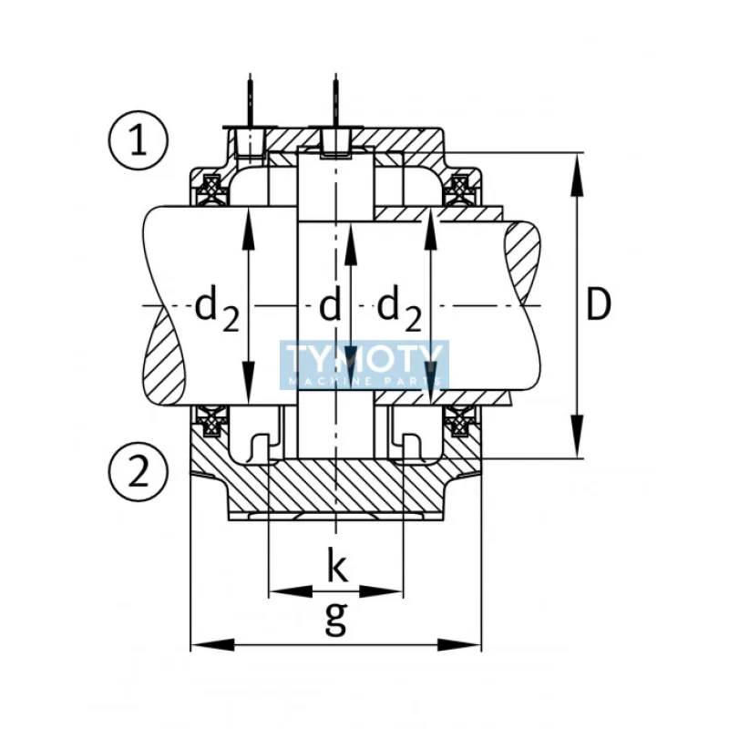 FAG EDH 211-311 dvojbritý tesniaci krúžok pre telesá SES