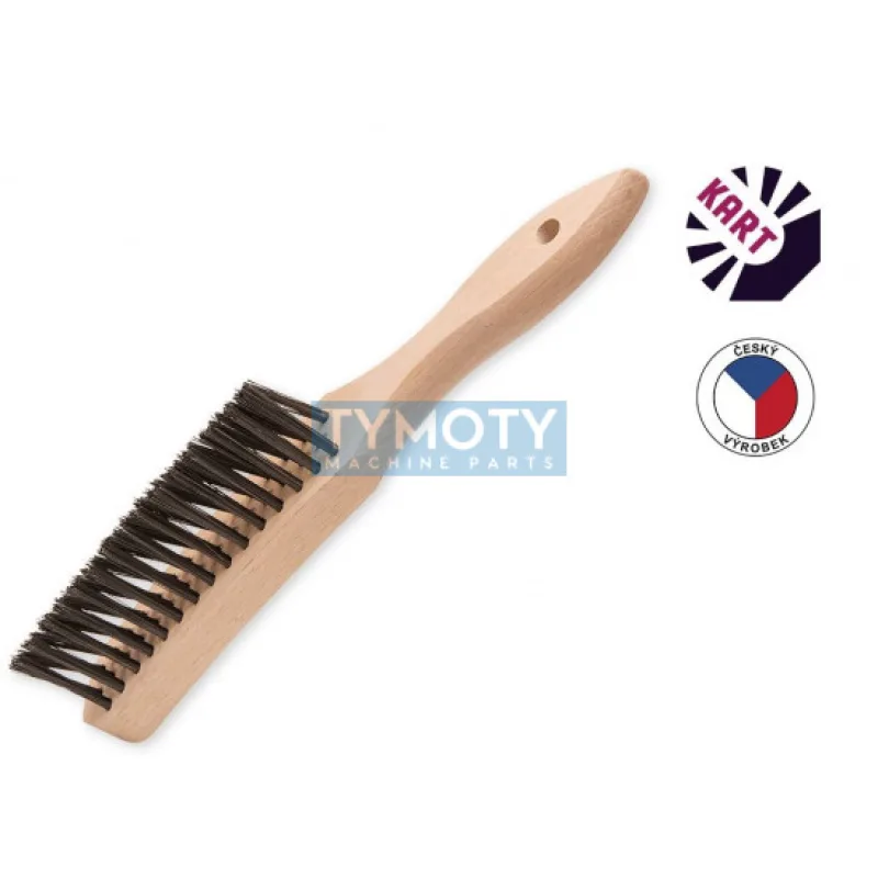 Kefa kútová s drevenou rukoväťou, 3-radový oceľový hladký drôt 0,30 mm - KART 1111077