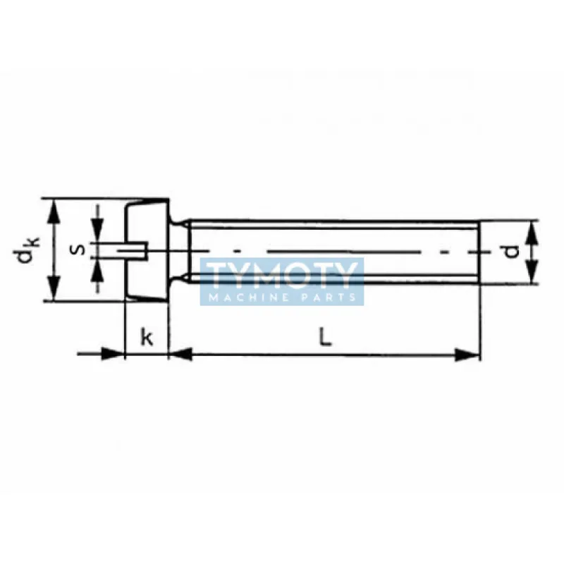 Skrutka valcová hlava - drážka DIN 84 M6x90 pozink