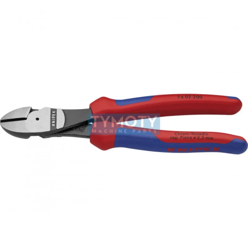 KNIPEX 74 02 200 Silové bočné štiepacie kliešte, viaczložkové návleky, fosfátované na čierno 200 mm