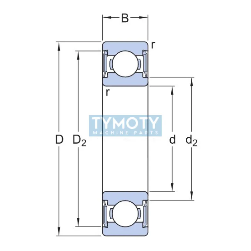 SKF W 6208-2RS1 nerezové guľkové ložisko