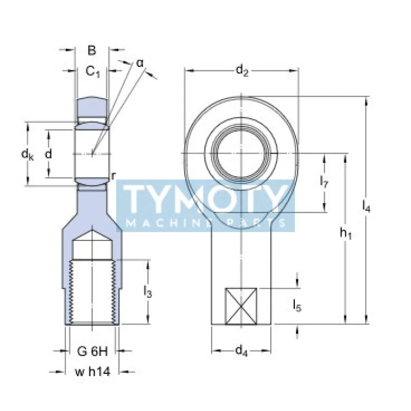SKF SIL 8 E kĺbová hlavica