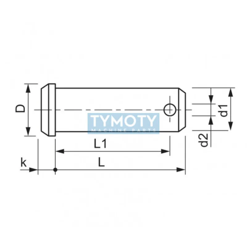 Čap s hlavou DIN 1444B 16x60x54x4 pozink