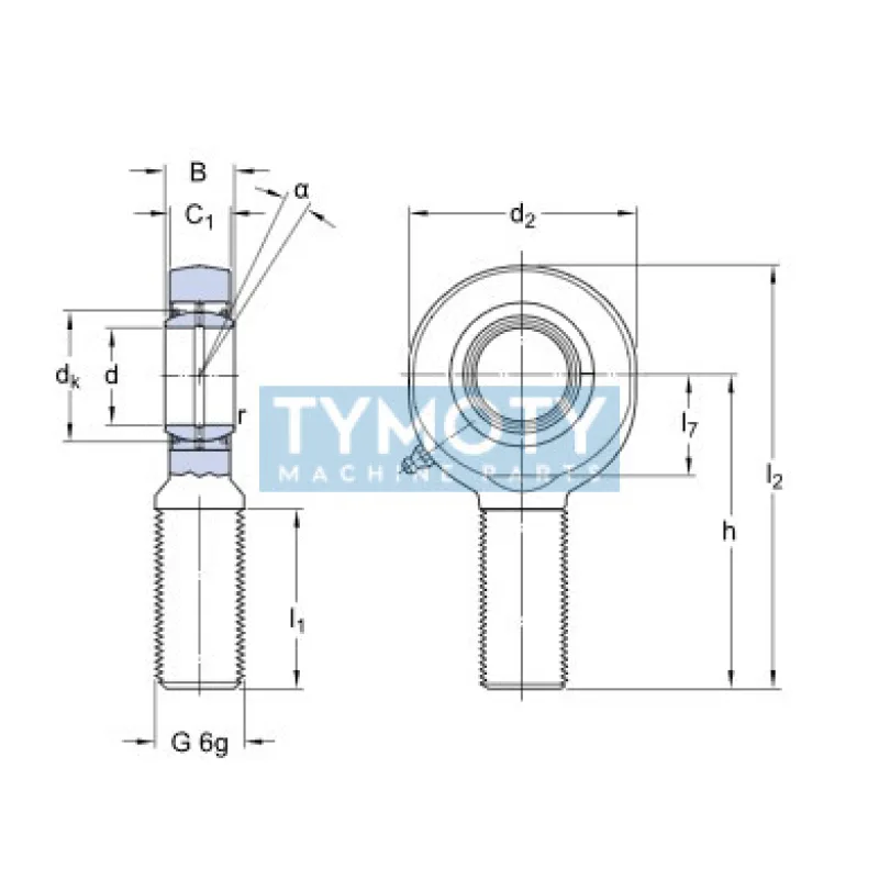 SKF SA 30 ES-2RS kĺbová hlavica