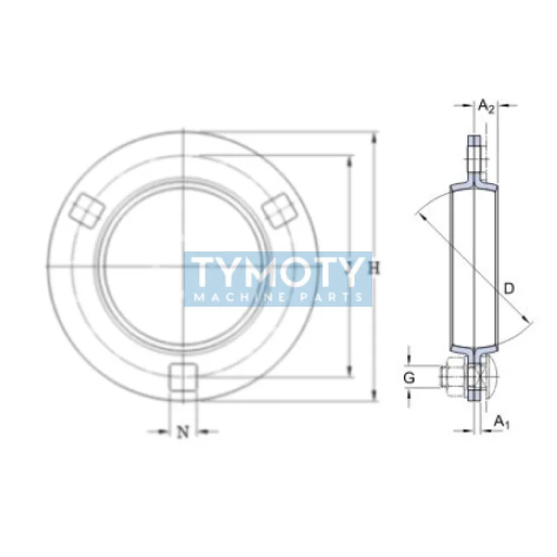 FK PF 207 (PF 72) okrúhle plechové ložiskové teleso