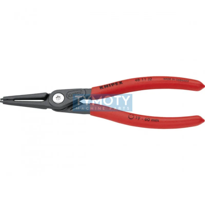 KNIPEX 48 11 J2 Precízne kliešte pre vnútorné poj. kr. 19-60 mm pot. plastom, fosfátované na šedo
