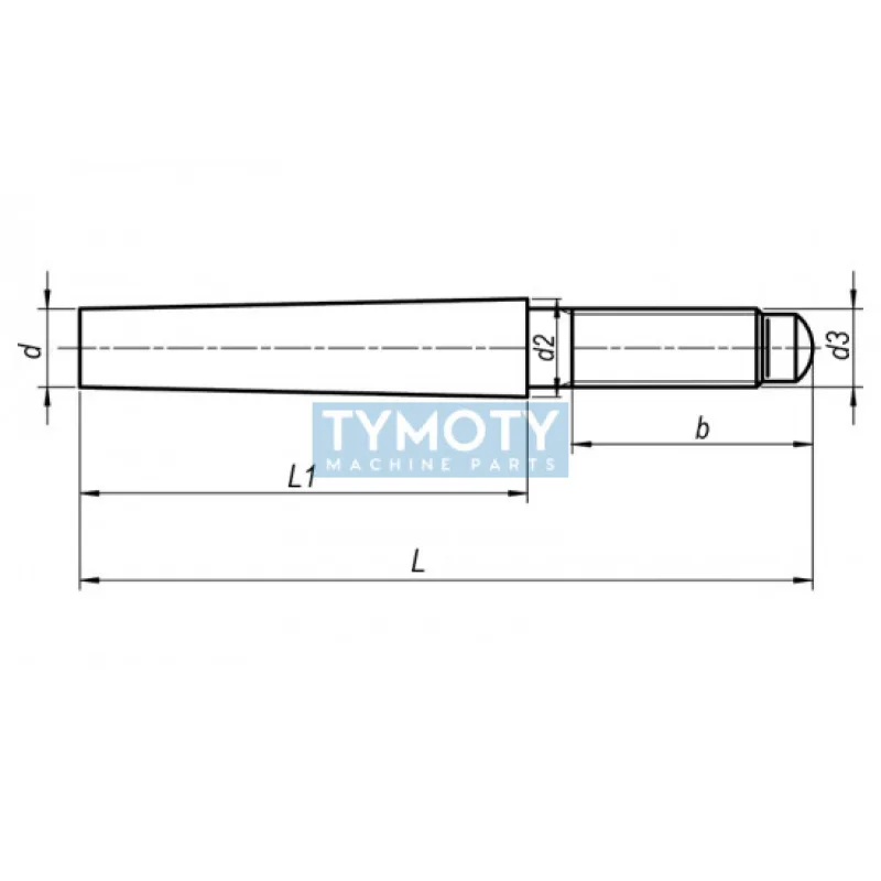 Kolík kužeľový vonkajší závit DIN 258 6x45