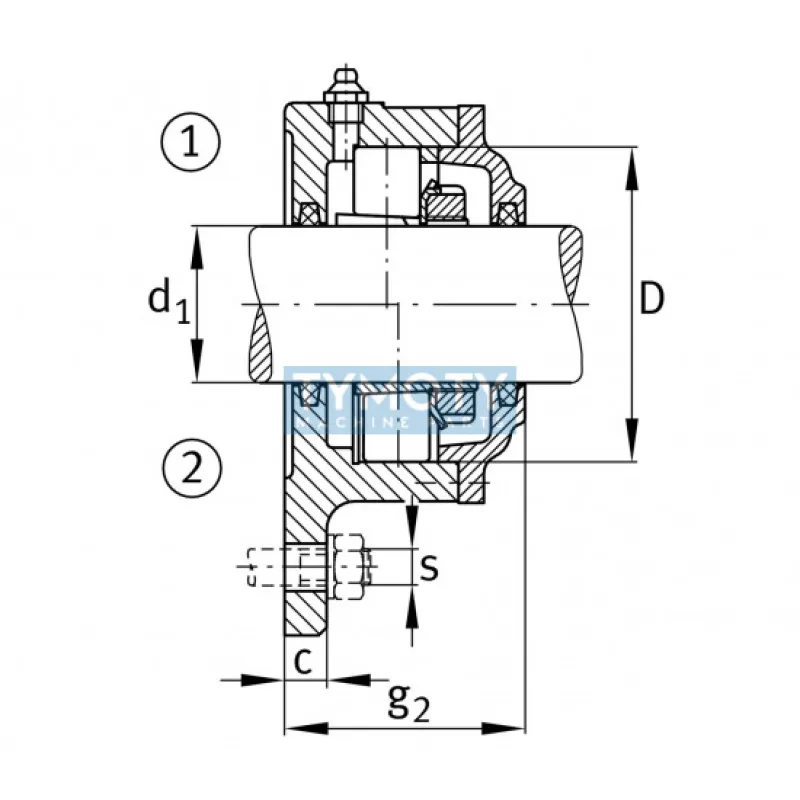 FAG F515-AL ložiskové teleso