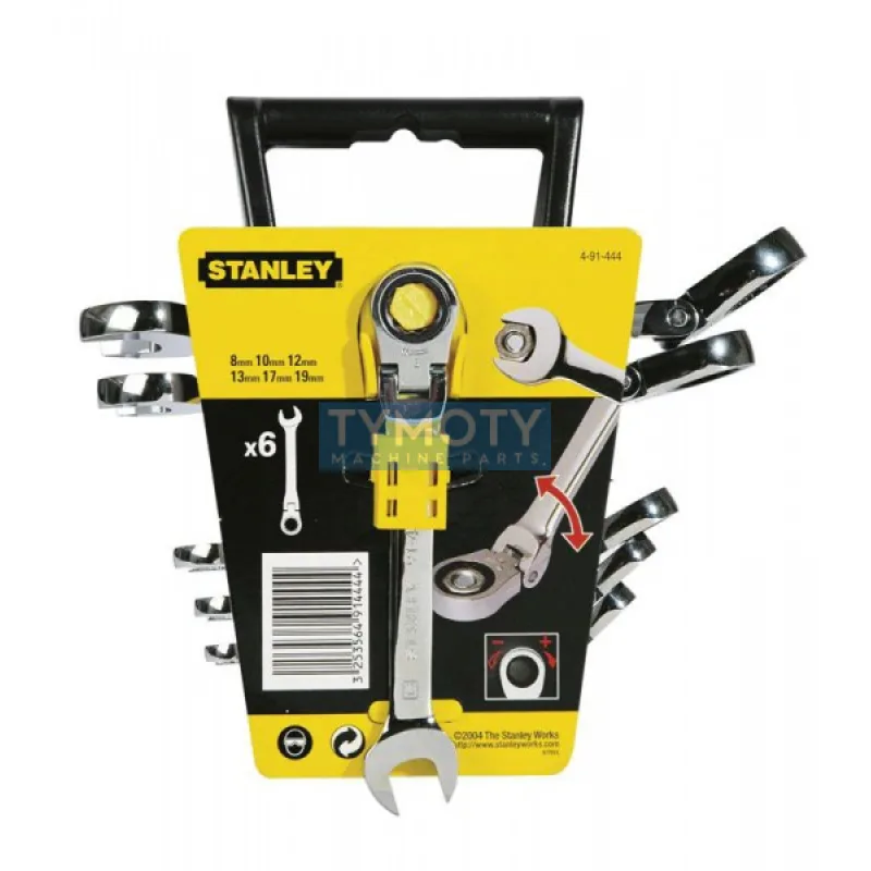 Súprava kĺbových račňových očkoplochých kľúčov 6-dielna, STANLEY, 4-91-444