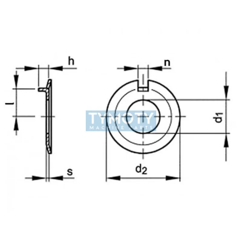 Podložka poistná s nosom DIN 432 M12 / 13,0 pozink
